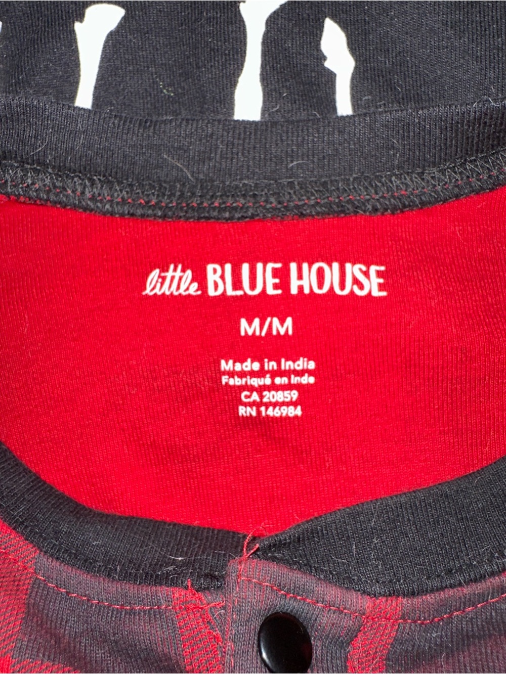 Little Blue House Red And Black Plaid Dog Shirt Size Medium - Picture 3 of 3